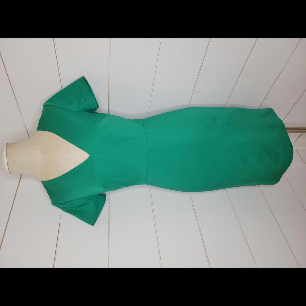 J. crew V Neck Green Midi Dress